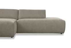 Home affaire Ecksofa »Noord mit Kedernaht, Breite 227 cm, L-Form« Cord, Struktur, Webstoff, mit Wellenunterfederung, Massivholzrahmen