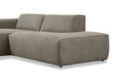 Home affaire Ecksofa »Noord mit Kedernaht, Breite 227 cm, L-Form« Cord, Struktur, Webstoff, mit Wellenunterfederung, Massivholzrahmen