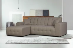 Home affaire Ecksofa »Nosia L-Form« incl. 2 Zierkissen, mit feiner Steppung