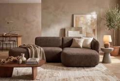 Home affaire Ecksofa »OSTRUP Rundsofa, L-Form, Naturtöne, Boucle oder Chenille« Breite 278 cm, organische Form mit sanften Rundungen