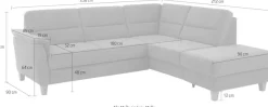 Home affaire Ecksofa »Palmera L-Form, B: 236 cm« optional Schlaffunktion & Bettkasten, Federkern