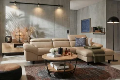 Home affaire Ecksofa »Pilot L-Form« mit Kopfteilverstellung, wahlweise mit Schlaffunktion & Bettkasten