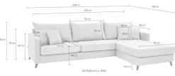 Home affaire Ecksofa »Renesse L-Form« lose Kissen, Keder an Sitzkissen