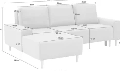 Home affaire Ecksofa »Samu L-Form« wahlweise mit Bettfunktion und Bettkasten