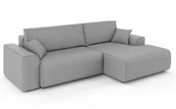 Home affaire Ecksofa »Santenay mit Bettfunktion und Bettkasten, Maße: B/T/H 266/164/90 cm« L-Form mit Wellenfederung, Schlaffläche: 140x213 cm, auch in Cord