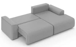 Home affaire Ecksofa »Santenay mit Bettfunktion und Bettkasten, Maße: B/T/H 266/164/90 cm« L-Form mit Wellenfederung, Schlaffläche: 140x213 cm, auch in Cord