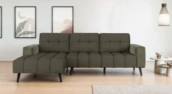 Home affaire Ecksofa »SERINE mit Recamiere rechts/links bestellbar, Maße B/H/T 253/91/161 cm« L-Form mit Wellenunterfederung, 3 Rückenkissen, ohne Bettfunktion