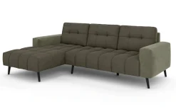 Home affaire Ecksofa »SERINE mit Recamiere rechts/links bestellbar, Maße B/H/T 253/91/161 cm« L-Form mit Wellenunterfederung, 3 Rückenkissen, ohne Bettfunktion