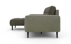 Home affaire Ecksofa »SERINE mit Recamiere rechts/links bestellbar, Maße B/H/T 253/91/161 cm« L-Form mit Wellenunterfederung, 3 Rückenkissen, ohne Bettfunktion