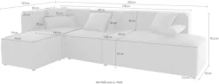 Home affaire Ecksofa »Sundstrup L-Form« Modulserie, individuelle Zusammenstellung