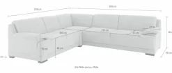 Home affaire Ecksofa »Telos mit Boxspring Unterfederung für hohen Komfort, L-Form« mit Boxspring-Federung für tollen Sitzkomfort. Zeitlos und komfortabel