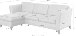 Home affaire Ecksofa »Trelleborg L-Form« optional Schlaffunktion und Bettkasten, inkl. Federkern-Polsterung