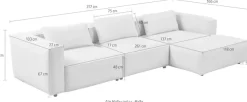 Home affaire Ecksofa »Tvinnet« Breite 317 cm, extra tiefe Sitzfläche, kubisches Sitzvergnügen