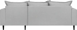 Home affaire Ecksofa »VEYRAS L-Form, hoher Sitzkomfort, Maße B/T/H: 230/150/76 cm« mit Wellenunterfederung, incl. Rückenkissen und Zierkissen