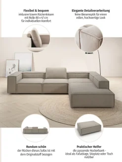 Home affaire Ecksofa »Watertown moderne L-Form« Breite 311 cm
