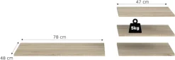 Home affaire Einlegeboden »BENDINGO, 4er Set Einlegeböden, Breite: 78cm & 47cm« 1 Boden in 78 cm Breite & 3 Böden in 47 cm Breite