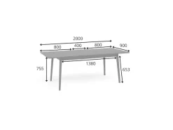 Home affaire Esstisch »BELLOT ausziehbarer Küchentisch in zwei Breiten- 160/180cm + 40cm« pflegeleichter Tisch, Esszimmertisch, FSC®-zertifiziert
