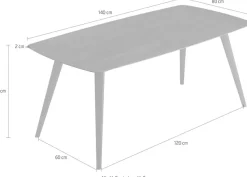 Home affaire Esstisch Breite 140 cm und 180 cm