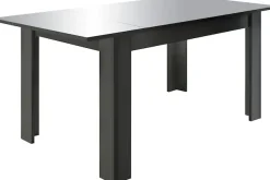 Home affaire Esstisch »Dama 137x90x79 cm (BxTxH), Esszimmertisch Anthrazit Hochglanz Lack,« moderner rechteckiger Küchentisch, ausziehbar, erweiterbar auf 185 cm