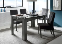 Home affaire Esstisch »Dama 137x90x79 cm (BxTxH), Esszimmertisch Anthrazit Hochglanz Lack,« moderner rechteckiger Küchentisch, ausziehbar, erweiterbar auf 185 cm