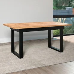 Home affaire Esstisch »Elda« 1 Stk. tlg. Esstisch mit 32 mm Tischplatte und Metallfüßen – (B/T/H) 160/90/76 cm