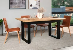 Home affaire Esstisch »Elda« 1 Stk. tlg. Esstisch mit 32 mm Tischplatte und Metallfüßen – (B/T/H) 160/90/76 cm