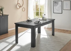 Home affaire Esstisch »Lincoln, Tisch im Landhausstil, schwarzer Esszimmertisch« edles Design, abgeschrägte Tischplatte, 180 cm breit