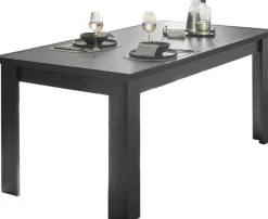 Home affaire Esstisch »Lincoln, Tisch im Landhausstil, schwarzer Esszimmertisch« edles Design, abgeschrägte Tischplatte, 180 cm breit