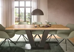 Home affaire Esstisch »Motus, ausziehbar 150 -190 cm, inklusive 40 cm Einlegeplatte« Set, 1 Stk. tlg. V-Gestell mit Bodenplatte, Tisch, Küchentisch, Esszimmer, Küche