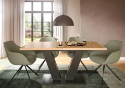 Home affaire Esstisch »Motus, ausziehbar 150 -190 cm, inklusive 40 cm Einlegeplatte« Set, 1 Stk. tlg. V-Gestell mit Bodenplatte, Tisch, Küchentisch, Esszimmer, Küche