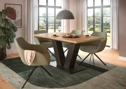 Home affaire Esstisch »Motus, ausziehbar 150 -190 cm, inklusive 40 cm Einlegeplatte« Set, 1 Stk. tlg. V-Gestell mit Bodenplatte, Tisch, Küchentisch, Esszimmer, Küche