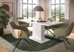 Home affaire Esstisch »Motus, ausziehbar 150 -190 cm, inklusive 40 cm Einlegeplatte« Set, 1 Stk. tlg. Säulengestell mit Bodenplatte, Tisch, Küchentisch, Esszimmer, Küche