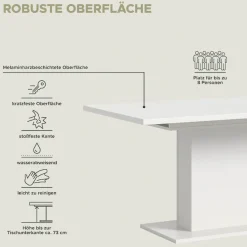 Home affaire Esstisch »Motus, ausziehbar 150 -190 cm, inklusive 40 cm Einlegeplatte« Set, 1 Stk. tlg. Säulengestell mit Bodenplatte, Tisch, Küchentisch, Esszimmer, Küche