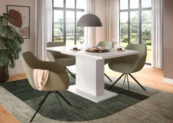 Home affaire Esstisch »Motus, ausziehbar 150 -190 cm, inklusive 40 cm Einlegeplatte« Set, 1 Stk. tlg. Säulengestell mit Bodenplatte, Tisch, Küchentisch, Esszimmer, Küche