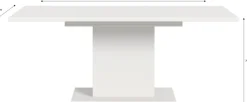 Home affaire Esstisch »Motus, ausziehbar 150 -190 cm, inklusive 40 cm Einlegeplatte« Set, 1 Stk. tlg. Säulengestell mit Bodenplatte, Tisch, Küchentisch, Esszimmer, Küche