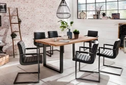 Home affaire Esstisch »New York« mit Platte aus geölter Balkeneiche Lamelle