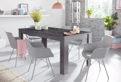 Home affaire Esstisch »Prisma 180x90 cm, Küchentisch, Esszimmertisch, rechteckig« Tischplatte Stärke 22 mm u. mit elegantem Siebdruck, Farbauswahl