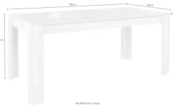 Home affaire Esstisch »Prisma 180x90 cm, Küchentisch, Esszimmertisch, rechteckig« Tischplatte Stärke 22 mm u. mit elegantem Siebdruck, Farbauswahl