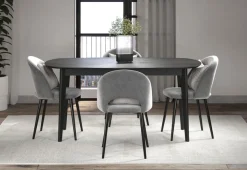 Home affaire Esstisch »Ronda« 1 Stk. tlg. Esszimmertisch oval auf Massivholzfüßen - (B/T/H) 160/90/77 cm