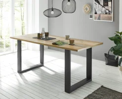 Home affaire Esstisch »Sherwood, Tisch im Industrial-Style, Wohnzimmertisch, Küchentisch« Metallgestell, in 2 Farben erhältlich, 180 cm breit