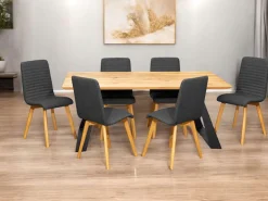 Home affaire Esstisch »Team Esszimmertisch, Küchentisch, Speisetisch, mit Schweizer Kante« U-Gestell aus Metall, 2cm starke Tischplatte auf 4cm gedoppelt