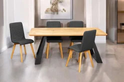 Home affaire Esstisch »Team Esszimmertisch, Küchentisch, Speisetisch, mit Schweizer Kante« U-Gestell aus Metall, 2cm starke Tischplatte auf 4cm gedoppelt