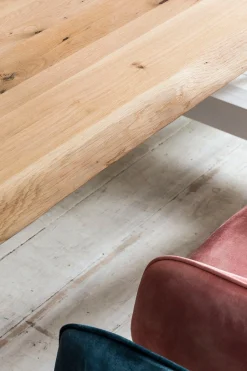 Home affaire Esstisch »Tristan« massive Balkeneiche geölt mit Baumkante, in natur oder white wash