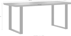 Home affaire Esstisch »York, Tisch in Hunton Oak« mit Metallgestell, im Industrialdesign