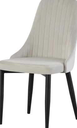 Home affaire Esszimmerstuhl »GARNBY, 2er Set, mit Metallgestell in matt schwarz« (Set) 2 Stk.in verschiedenen Farben, Belsatbarkeit pro Stuhl 120 kg, Velour Stoff