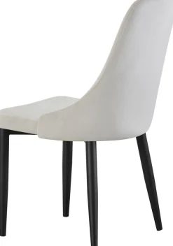 Home affaire Esszimmerstuhl »GARNBY, 2er Set, mit Metallgestell in matt schwarz« (Set) 2 Stk.in verschiedenen Farben, Belsatbarkeit pro Stuhl 120 kg, Velour Stoff