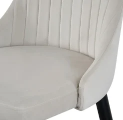 Home affaire Esszimmerstuhl »GARNBY, 2er Set, mit Metallgestell in matt schwarz« (Set) 2 Stk.in verschiedenen Farben, Belsatbarkeit pro Stuhl 120 kg, Velour Stoff