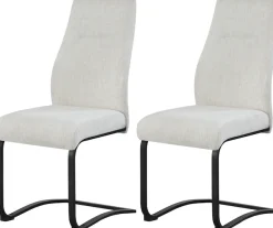 Home affaire Esszimmerstuhl »VERNON, 2er Set, mit Metallgestell in matt schwarz« (Set) 2 Stk.in verschiedenen Farben, Belsatbarkeit pro Stuhl 120 kg