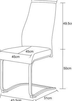 Home affaire Esszimmerstuhl »VERNON, 2er Set, mit Metallgestell in matt schwarz« (Set) 2 Stk.in verschiedenen Farben, Belsatbarkeit pro Stuhl 120 kg