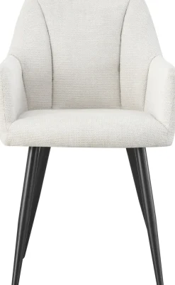 Home affaire Esszimmerstuhl »MILTON, 2er Set, mit Metallgestell in matt schwarz« (Set) 2 Stk.in verschiedenen Farben, Belsatbarkeit pro Stuhl 120 kg, mit Armlehne